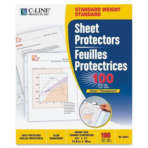 C-line Polypropylene Top Loading Sheet Protector 3 X Letter 8.50" X 11"